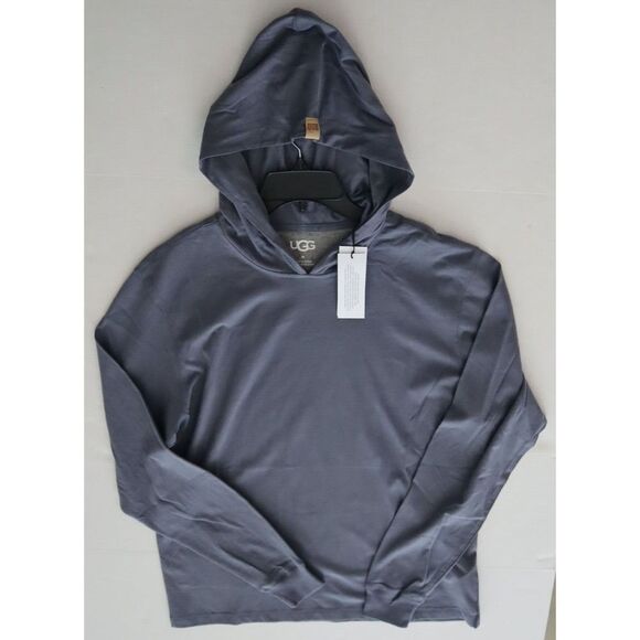 UGG 1133430 Men's Sz Medium Cyclone Blue Zachery Hooded Long Sleeve T-Shirt - Picture 8 of 10